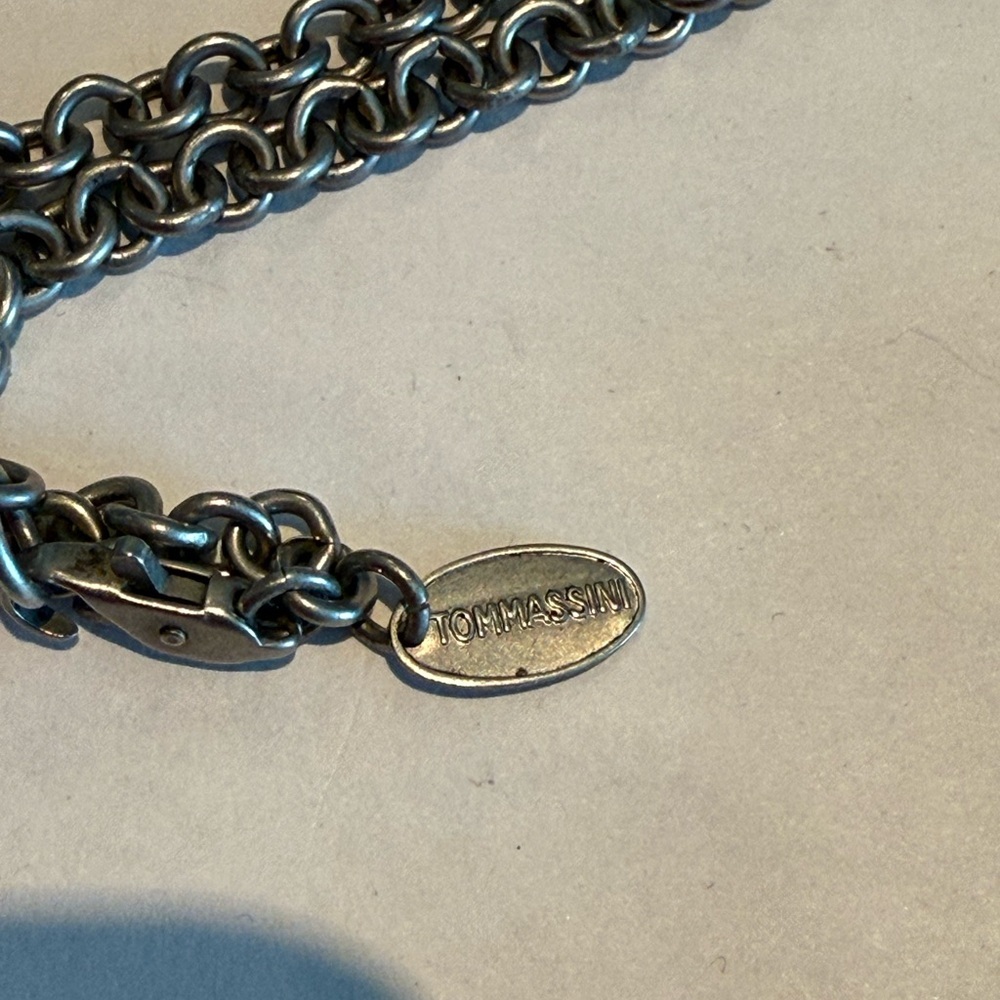 Anchor Pendant Necklace with Blue Accents - Picture 4 of 4